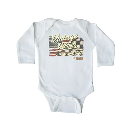 Inktastic Vintage Wheels over top American Racing Flag Gift Baby Boy or Baby Girl Long Sleeve Bodysuit
Inktastic Vintage Wheels over top American Racing Flag Gift Baby Boy or Baby Girl Long Sleeve Bodysuit