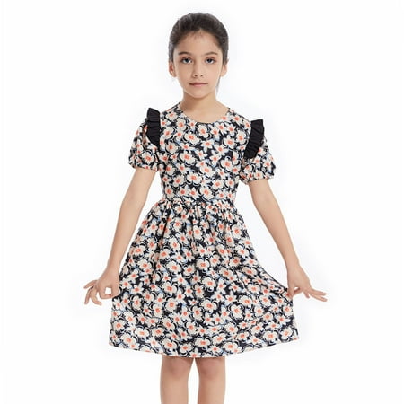 Girls Short Sleeve Floral Dress Casual Flower Printed Dresses Kids Tie Waist Dress Teen Girl Outfits for Juniors Girl Top Baby Blanket Material Children Clothes Girls 3-6 Years Outfits for Toddler
Girls Short Sleeve Floral Dress Casual Flower Printed Dresses Kids Tie Waist Dress Teen Girl Outfits for Juniors Girl Top Baby Blanket Material Children Clothes Girls 3-6 Years Outfits for Toddler