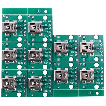 10Pcs Mini Usb To Dip Female Head Mini-5P To Dip 2.54Mm Adapter Board