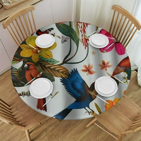 Sheronv Birds Flowers Butterfly Round Table Cover Stain Resistant Washable Indoor Outdoor Tablecloth Kitchen Dining Wedding Parties Picnic Camping 100% Polyester Fiber 46-50
Sheronv Birds Flowers Butterfly Round Table Cover Stain Resistant Washable Indoor Outdoor Tablecloth Kitchen Dining Wedding Parties Picnic Camping 100% Polyester Fiber 46-50
