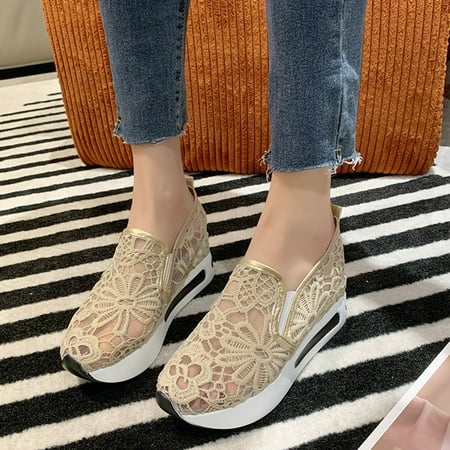 Feiboyy Women Hollow Platform Casual Shoes Solid Color Breathable Wedge Espadrilles
Feiboyy Women Hollow Platform Casual Shoes Solid Color Breathable Wedge Espadrilles
