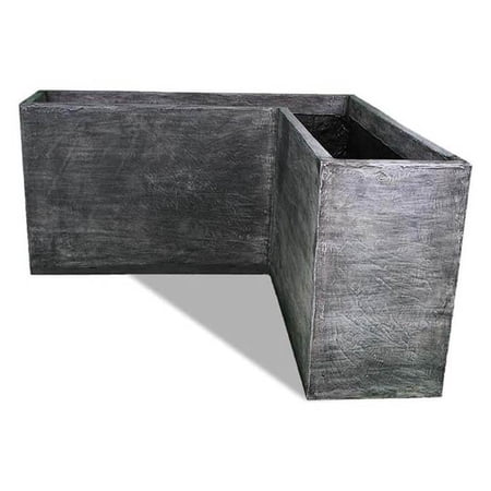 Corner Modular Planter in Charcoal (24 in. L x 8 in. W x 12 in. H (14.26 lbs.))