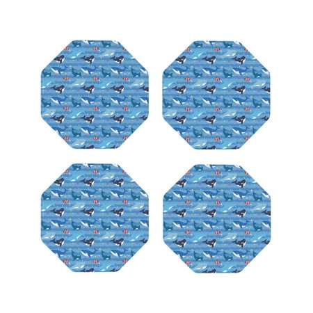 Matuu Blue Fish for Cup Coasters Set of 4 Leather Coasters Desk Coasters for Office Measures 4” x 4”-Octagon
Matuu Blue Fish for Cup Coasters Set of 4 Leather Coasters Desk Coasters for Office Measures 4” x 4”-Octagon