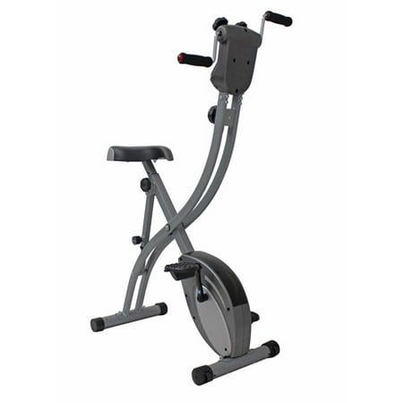 Sunny Health and Fitness SF-B1412H Folding Upright Exercise Bike with Arm Exerciser
