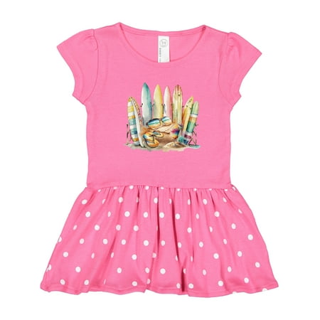 Inktastic Surfing Summer Surfboard Art Gift Toddler Girl Dress
