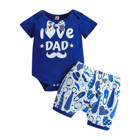 GWAABD Baby Boy Summer Clothes Boys Girls Father s Short Sleeve Cartoon Letter Prints Romper Tops and Shorts 2PC Outfits Clothes
GWAABD Baby Boy Summer Clothes Boys Girls Father s Short Sleeve Cartoon Letter Prints Romper Tops and Shorts 2PC Outfits Clothes