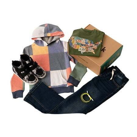 KIDPIK Boys Road Trip Graphic Tee Hoodie Jean Sneaker And Bracelet Outfit Set 5-Piece Size: 2 - 16
KIDPIK Boys Road Trip Graphic Tee Hoodie Jean Sneaker And Bracelet Outfit Set 5-Piece Size: 2 - 16