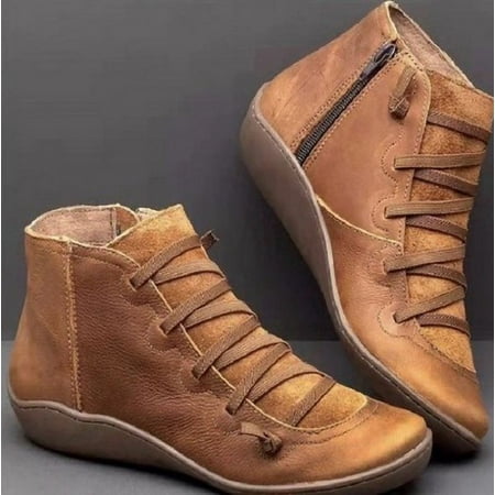 Womens Ankle Boots Side Zipper Leather Ankle Booties Comfortable Outdoor Anti-Slip Waterproof Shoes
Womens Ankle Boots Side Zipper Leather Ankle Booties Comfortable Outdoor Anti-Slip Waterproof Shoes