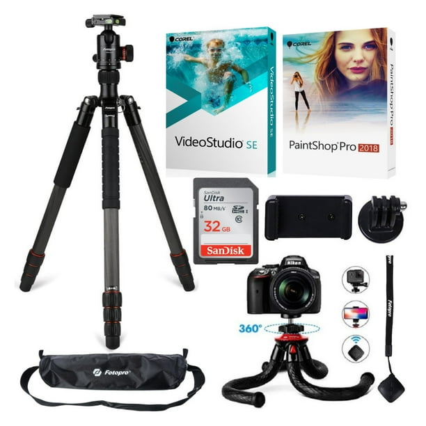 Fotopro X-Go Max Tripod Kit (Black) with UFO2 Tripod and Software Bundle