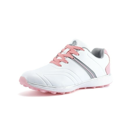 Woobling Womens Sneakers Sport Athletic Shoes Spikeless Walking Shoe Training Footwears Breathable Lace Up Lightweight White Pink 5
Woobling Womens Sneakers Sport Athletic Shoes Spikeless Walking Shoe Training Footwears Breathable Lace Up Lightweight White Pink 5
