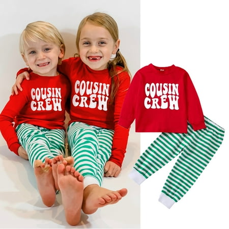 GuliriFei 2pcs Christmas Kids Girls Boys Clothes Sets Xmas Letter Long Sleeve Pullover T Shirts+Striped Print Pants
GuliriFei 2pcs Christmas Kids Girls Boys Clothes Sets Xmas Letter Long Sleeve Pullover T Shirts+Striped Print Pants