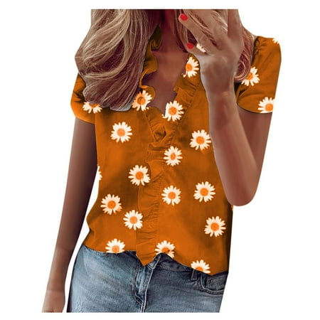KI-8jcuD Short Casual Dressy Top Print Summer Women s Floral V-Neck T-Shirt Ruffle Sleeve Women s Blouse Long Sleeve Women Running Shirt Scrub T Shirts for Women Women Leggings Shirts Button Down
KI-8jcuD Short Casual Dressy Top Print Summer Women s Floral V-Neck T-Shirt Ruffle Sleeve Women s Blouse Long Sleeve Women Running Shirt Scrub T Shirts for Women Women Leggings Shirts Button Down