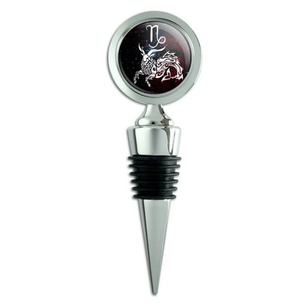 Capricorn Fish Goat Zodiac Sign Horoscope in Space Wine Bottle Stopper