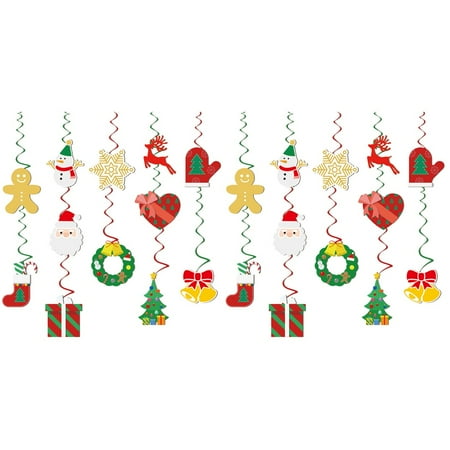 NUOLUX 24 Sets Christmas Hanging Swirl Decoration Christmas Style Swirl Ceiling Decor Random Style
NUOLUX 24 Sets Christmas Hanging Swirl Decoration Christmas Style Swirl Ceiling Decor Random Style