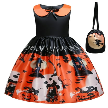 MQLKF Kids Girls Halloween Cartoon Pageant Dress Party Child Gown Dress Bag Set Simple Comfy Breathable Girls Dress
MQLKF Kids Girls Halloween Cartoon Pageant Dress Party Child Gown Dress Bag Set Simple Comfy Breathable Girls Dress