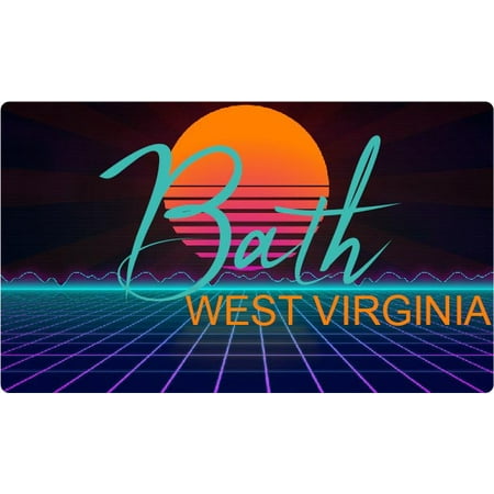 Bath West Virginia 4 X 2.25-Inch Fridge Magnet Retro Neon Design