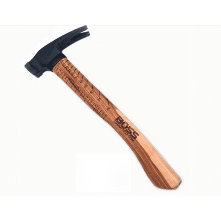 Boss Hammers 16Oz Steel Hybrid Hickory Handle Hammer Smooth Face