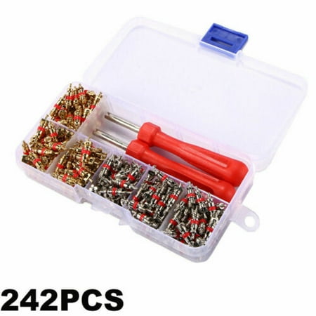 Kqiang Quality 242Pcs R134A Valve Cores + Remover Tool Kit For Car A/C Air Conditioning
Kqiang Quality 242Pcs R134A Valve Cores + Remover Tool Kit For Car A/C Air Conditioning