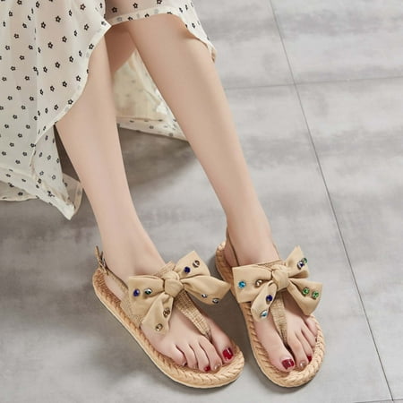 Aufmer Clearance Sandals for Women Ladies Summer Flat Shoes Hemp Rope Colored Diamond Open Toe Shoes Woven Sandals
Aufmer Clearance Sandals for Women Ladies Summer Flat Shoes Hemp Rope Colored Diamond Open Toe Shoes Woven Sandals