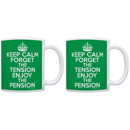 ThisWear Retirement Gifts for Women Calm Forget Tension Enjoy Pension 11 ounce 2 Pack Coffee Mugs Green
ThisWear Retirement Gifts for Women Calm Forget Tension Enjoy Pension 11 ounce 2 Pack Coffee Mugs Green