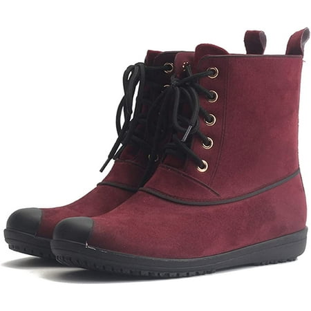 Women’s Waterproof Rain Boots Fashion Ankle High Snow Boots Lace Up Winter Rain Shoes Outdoor
Women’s Waterproof Rain Boots Fashion Ankle High Snow Boots Lace Up Winter Rain Shoes Outdoor