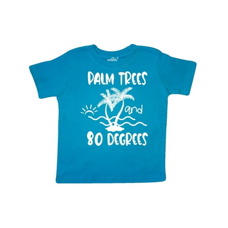 Inktastic Spring Break Palm Trees and 80 Degrees Gift Toddler Boy or Toddler Girl T-Shirt