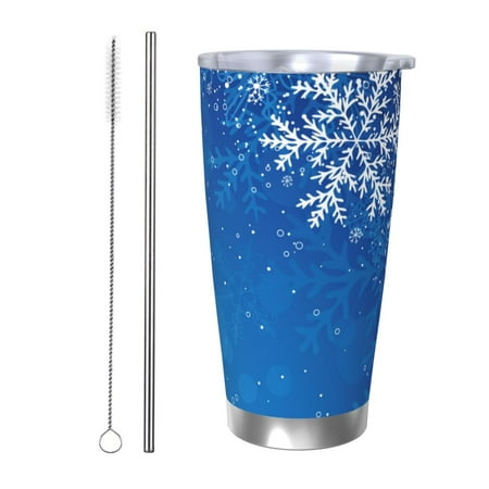 Lukts Blue Christmas With Snowflakes for 20OZ Car Cup Stainless Steel Direct Drinking Straw Thermos Cup Suitable for Office Travel and Car-Straw Two-piece Set
Lukts Blue Christmas With Snowflakes for 20OZ Car Cup Stainless Steel Direct Drinking Straw Thermos Cup Suitable for Office Travel and Car-Straw Two-piece Set