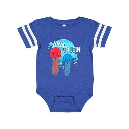 Inktastic Little Cousin Cute Jellyfish Gift Baby Boy or Baby Girl Bodysuit