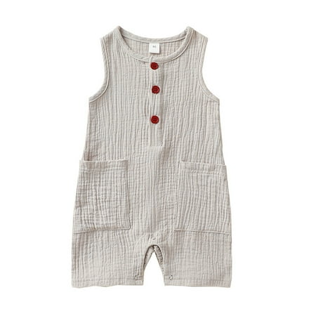 Cute Baby Jumpsuit Girls Solid Romper Pockets With Outfits Linen Boys Baby Jumpsuit Boys Romper&Jumpsuit
Cute Baby Jumpsuit Girls Solid Romper Pockets With Outfits Linen Boys Baby Jumpsuit Boys Romper&Jumpsuit