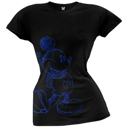 Mickey Mouse - Glitter Drawing Juniors T-Shirt
