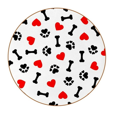 OWNTA Simple Dog Bone Paw Love Pattern Premium Microfiber Leather Round Coasters (6PCS) - 11x11 cm/4.3x4.3 in - Durable & Stylish Cup Mat Set
OWNTA Simple Dog Bone Paw Love Pattern Premium Microfiber Leather Round Coasters (6PCS) - 11x11 cm/4.3x4.3 in - Durable & Stylish Cup Mat Set