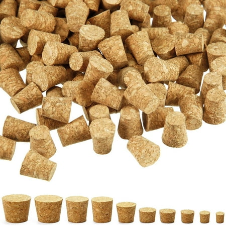 

10Pack Cork Stoppers Wine Bottle Cork Stoppers Wooden Tapered Cork Plugs Replacement Assorted Corks for Wine Beer Bottle Crafts 1.30x0.98x0.98inch