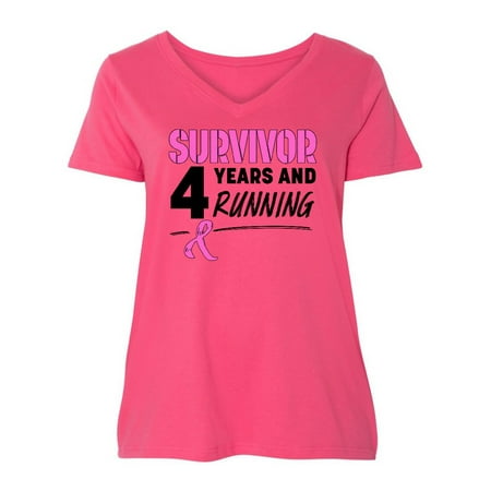 Inktastic Breast Cancer Survivor 4 Years and Running with Pink Ribbon Women s Plus Size V-Neck
Inktastic Breast Cancer Survivor 4 Years and Running with Pink Ribbon Women s Plus Size V-Neck