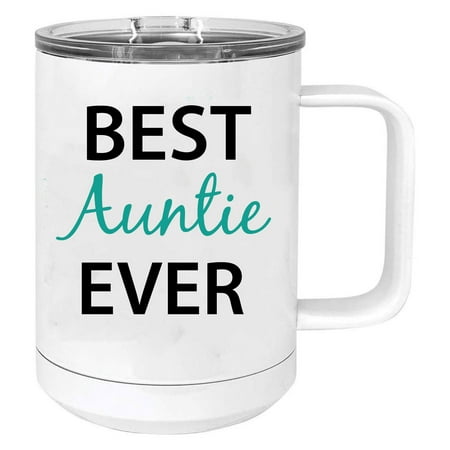 Best Auntie Ever Stainless Steel Vacuum Insulated 15 Oz Travel Coffee Mug with Slider Lid White
Best Auntie Ever Stainless Steel Vacuum Insulated 15 Oz Travel Coffee Mug with Slider Lid White