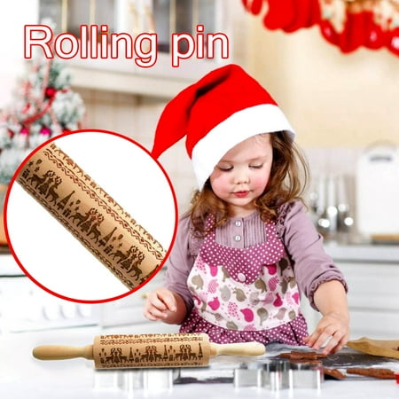 Dealovy Kitchen Snow Wood Rolling Pin Engraved Carved Embossed Christmas Rolling Tool on Clearance
Dealovy Kitchen Snow Wood Rolling Pin Engraved Carved Embossed Christmas Rolling Tool on Clearance