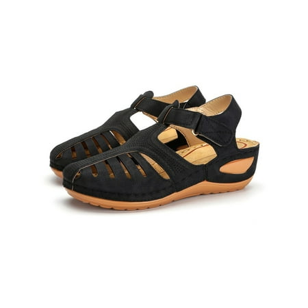 Lacyhop Women Summer Sandals Beach Bohemia Ankle Strap Wedge Sandals Causal Comfortable Round Toe Gladiator Outdoor Shoes Black 9
Lacyhop Women Summer Sandals Beach Bohemia Ankle Strap Wedge Sandals Causal Comfortable Round Toe Gladiator Outdoor Shoes Black 9