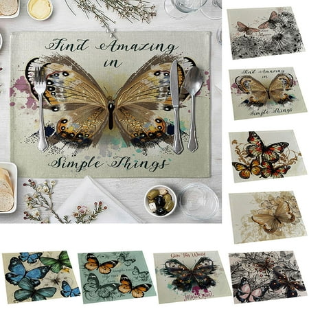 KAOU 42x32cm Rectangle Butterfly Print Heat Insulation Placemat Cup Tableware Pad Mat
KAOU 42x32cm Rectangle Butterfly Print Heat Insulation Placemat Cup Tableware Pad Mat