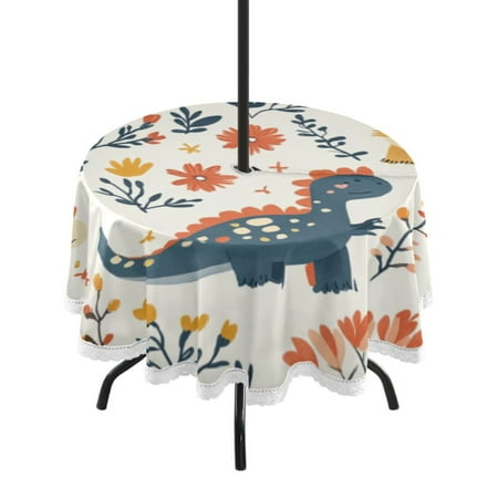 Round Tablecloth 60*60 Inches Round Tablecloth Outdoor Style Tablecloth With Umbrella Holes Tablecloth Outdoor Suitable For Kitchens and Dining Rooms Cartoon Dinosaurs and Leaves
Round Tablecloth 60*60 Inches Round Tablecloth Outdoor Style Tablecloth With Umbrella Holes Tablecloth Outdoor Suitable For Kitchens and Dining Rooms Cartoon Dinosaurs and Leaves