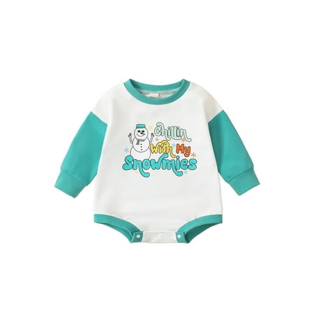 Amuver Baby Girls Boys Christmas Romper Letter Snowman Print Contrast Color Round Neck Long Sleeve Jumpsuits Autumn Casual Bodysuits
Amuver Baby Girls Boys Christmas Romper Letter Snowman Print Contrast Color Round Neck Long Sleeve Jumpsuits Autumn Casual Bodysuits