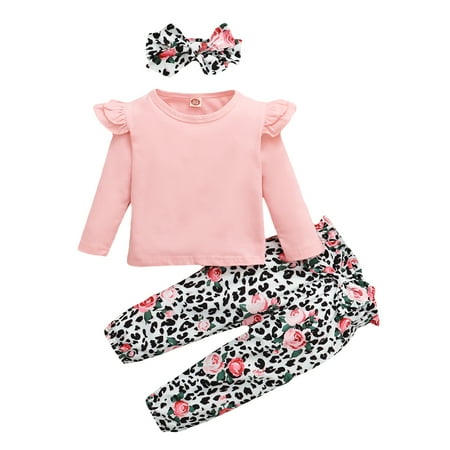 4T Baby Girls Clothes 5T Girls 3PCS Fall Winter Clothing Set Solid Top Floral Pants Headband Set Toddler Girls Long Sleeve Outfits Light Pink
4T Baby Girls Clothes 5T Girls 3PCS Fall Winter Clothing Set Solid Top Floral Pants Headband Set Toddler Girls Long Sleeve Outfits Light Pink