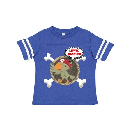 Inktastic Little Brother Pirate Gift Toddler Boy Girl T-Shirt