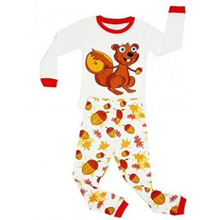 Elowel Girls Chipmunk 2 Piece Pajama Set Size 4