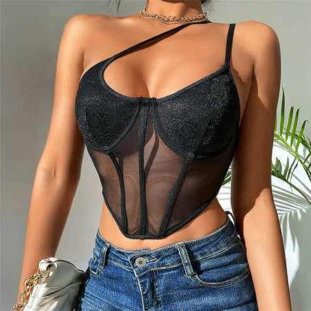 Yubatuo Lingerie for Women Fashion Corset Top Sleeveless Bustier Lace Tops Sexy Mesh Lingerie Bodysuit
Yubatuo Lingerie for Women Fashion Corset Top Sleeveless Bustier Lace Tops Sexy Mesh Lingerie Bodysuit