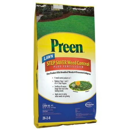 Preen Lawn Step Saver Weed Control Plus Lawn Fertilizer - 18 lb. bag Covers 5000 sq. ft.