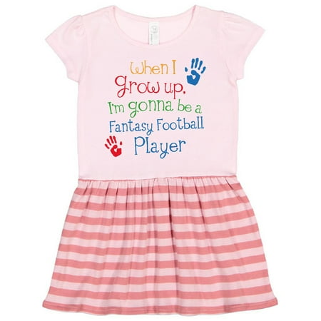 Inktastic Fantasy football player Future Gift Toddler Girl Dress