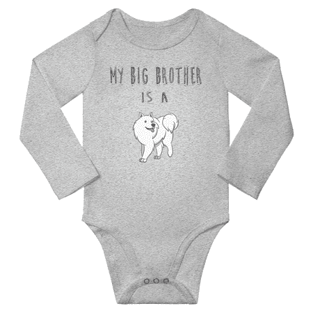 My Big Brother is a American Eskimo Dog Cute Baby Long Sleeve Clothing Bodysuits Boy Girl (Gray 0-6M)
My Big Brother is a American Eskimo Dog Cute Baby Long Sleeve Clothing Bodysuits Boy Girl (Gray 0-6M)