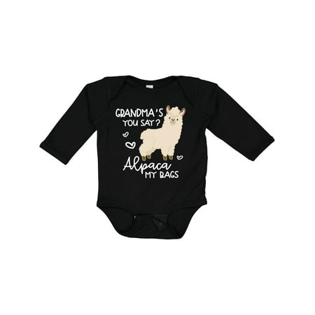 Inktastic Grandma s You Say Alpaca My Bags Gift Baby Boy or Baby Girl Long Sleeve Bodysuit
Inktastic Grandma s You Say Alpaca My Bags Gift Baby Boy or Baby Girl Long Sleeve Bodysuit