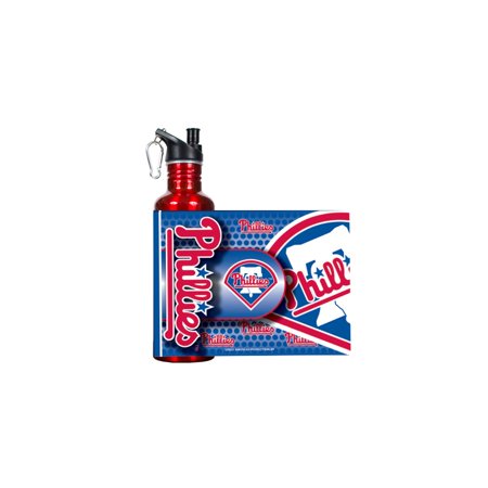 MLB Phillies Red 360 Wrap Stainless 26oz Water Bottle