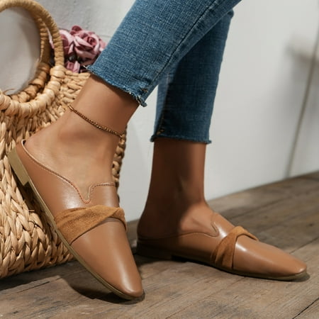 ZTTD Ladies Fashion Solid Color Leather Round Head Half Slippers Flat Comfortable Casual Single Shoes
ZTTD Ladies Fashion Solid Color Leather Round Head Half Slippers Flat Comfortable Casual Single Shoes