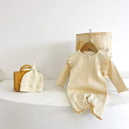 DanceeMangoo Autumn New Baby Long Sleeve Romper + Hat Solid Newborn Cotton Casual Jumpsuit For Boy Girl Infant Toddler Clothes
DanceeMangoo Autumn New Baby Long Sleeve Romper + Hat Solid Newborn Cotton Casual Jumpsuit For Boy Girl Infant Toddler Clothes
